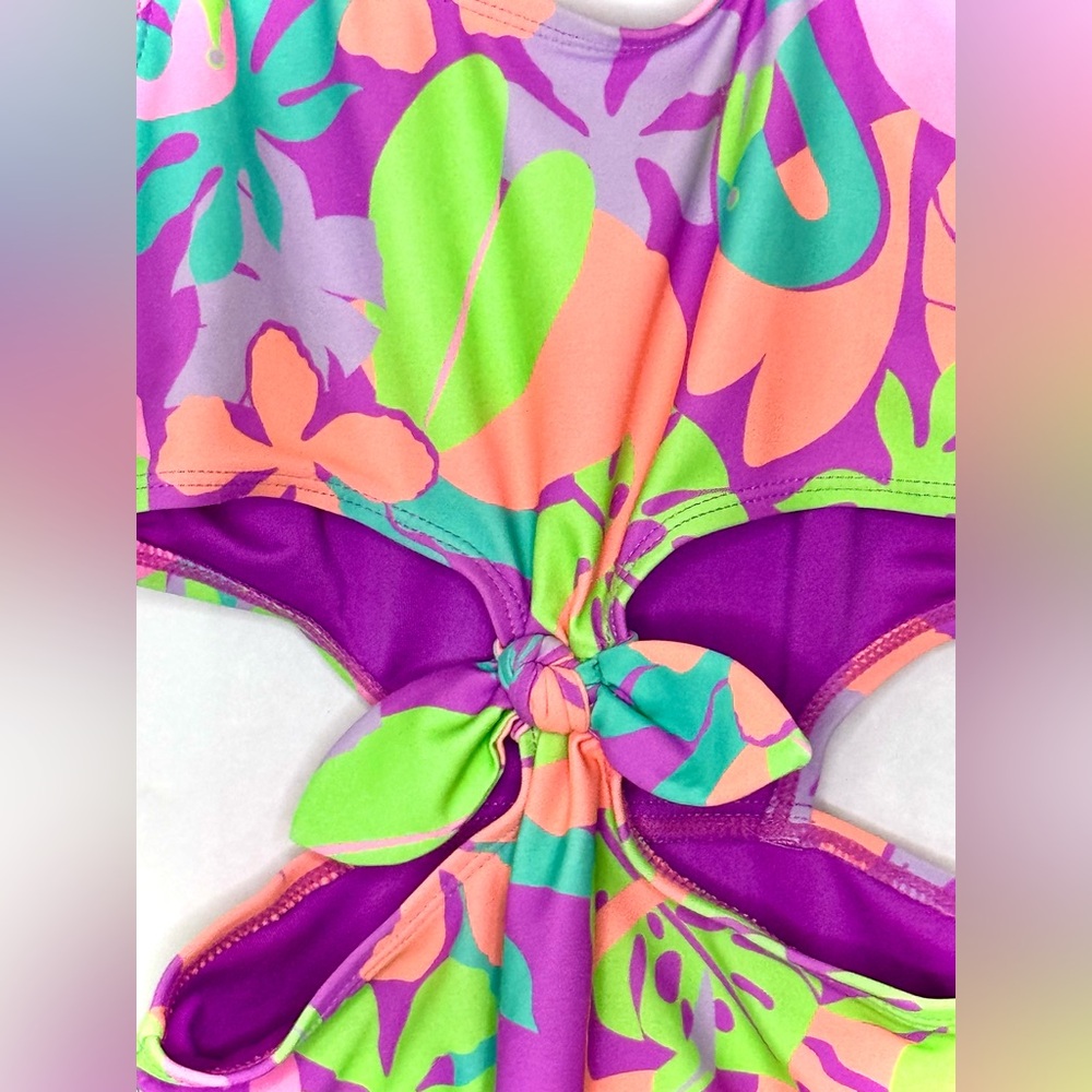 Tropical Flamingo One Piece Swimsuit - Picture 2 of 14